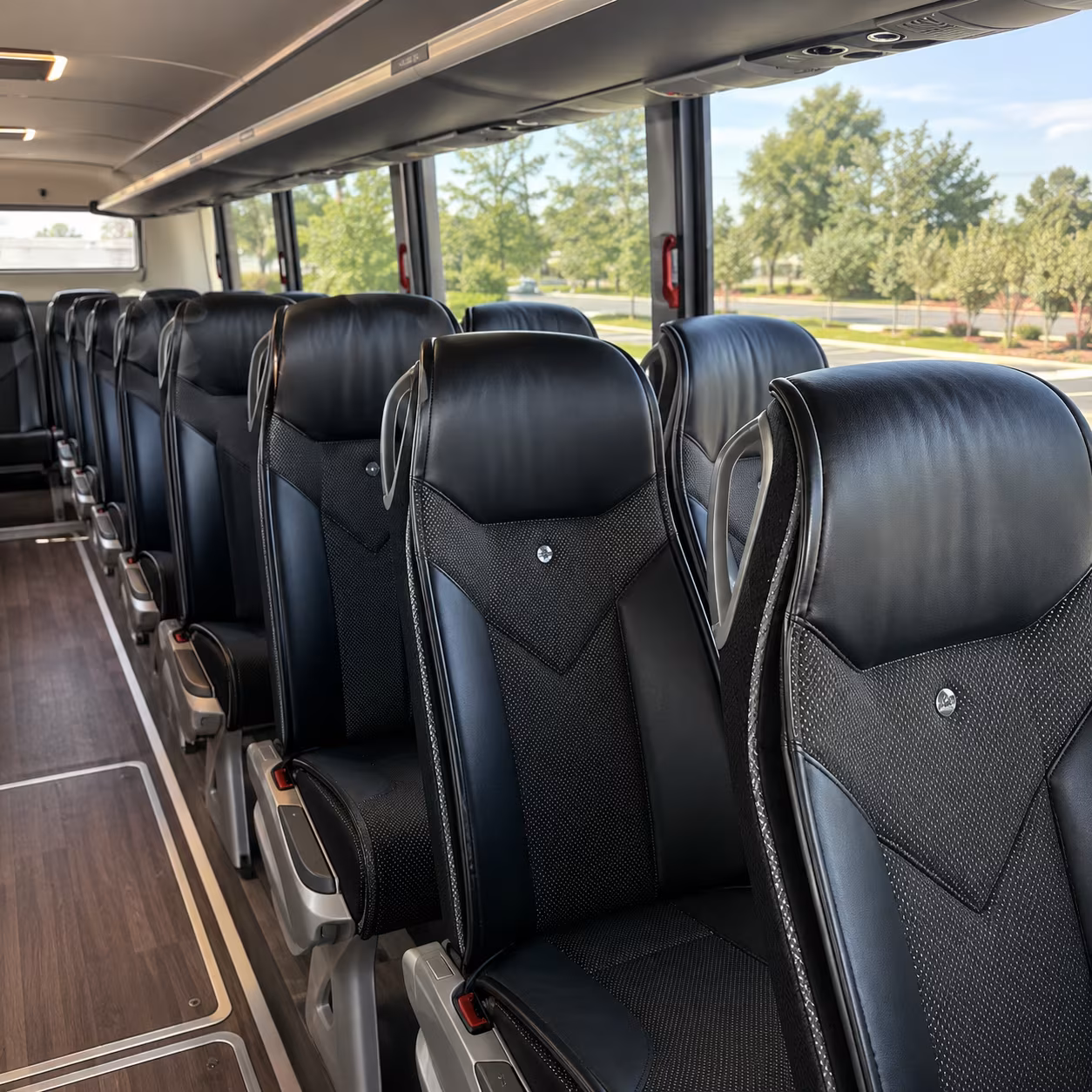 duluth 45 passenger charter bus interior