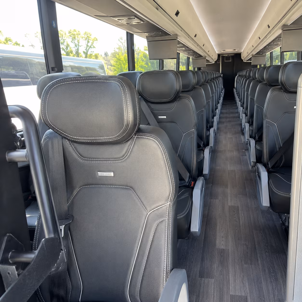 duluth 47 passenger charter bus interior