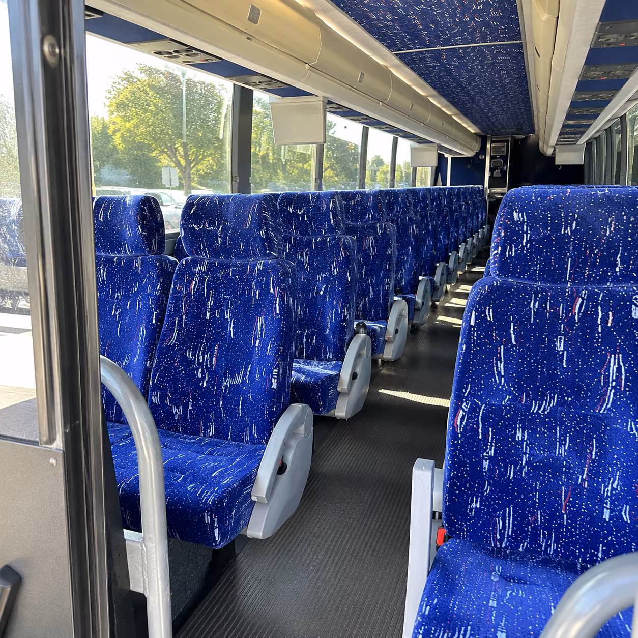 duluth 50 passenger charter bus inside