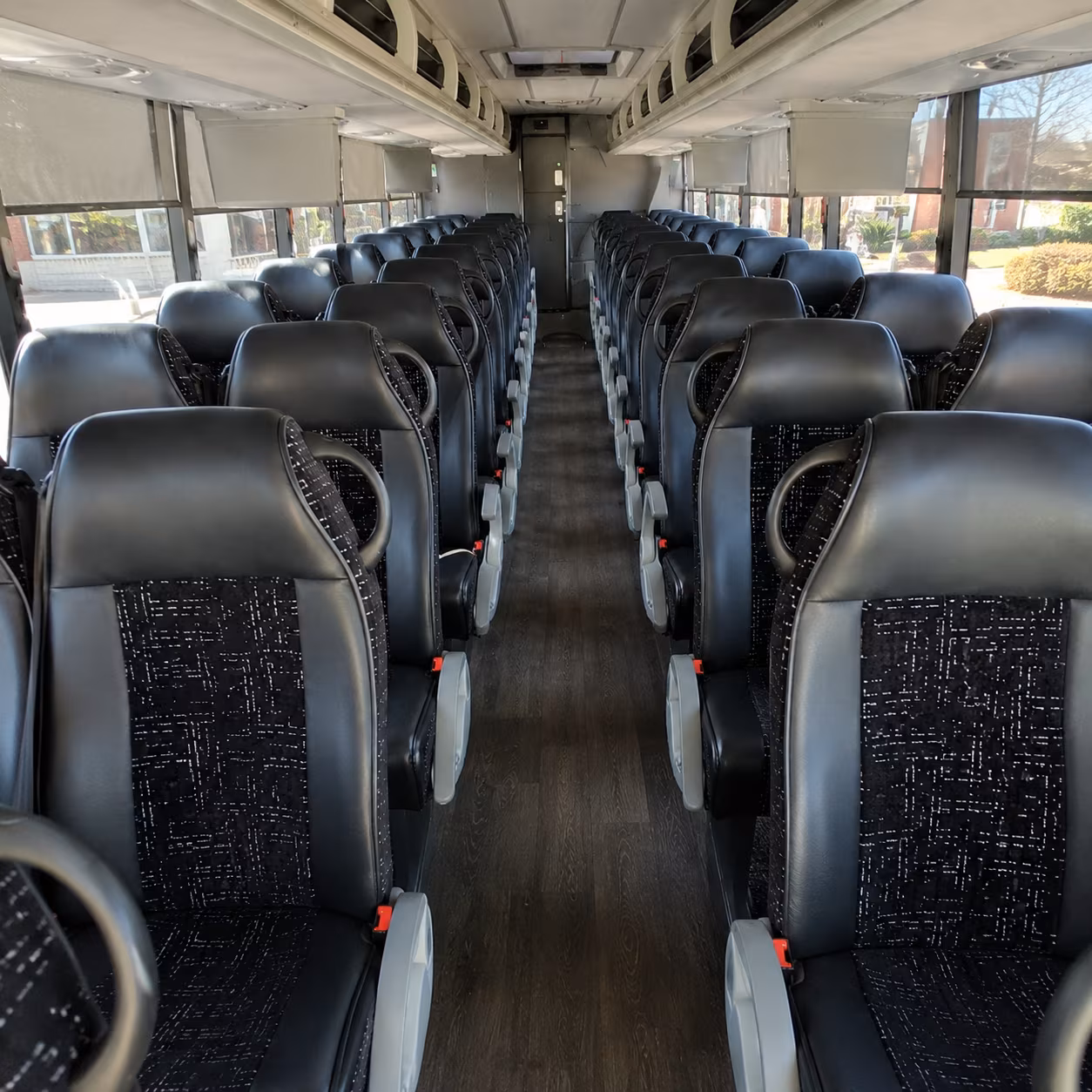 duluth 54 passenger charter bus inside