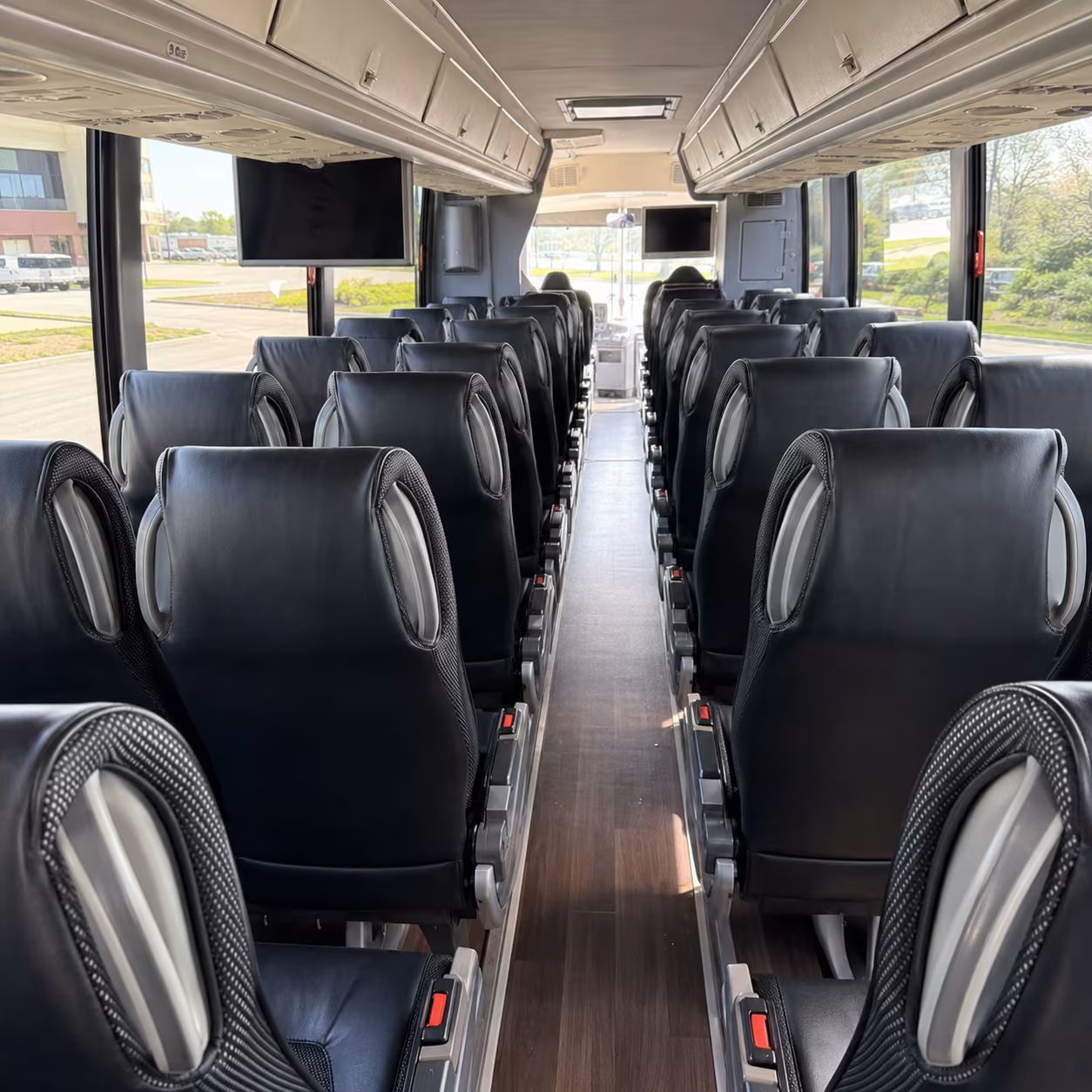duluth 56 passenger charter bus inside